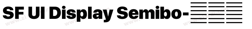 SF Ul Display Semibo字体转换